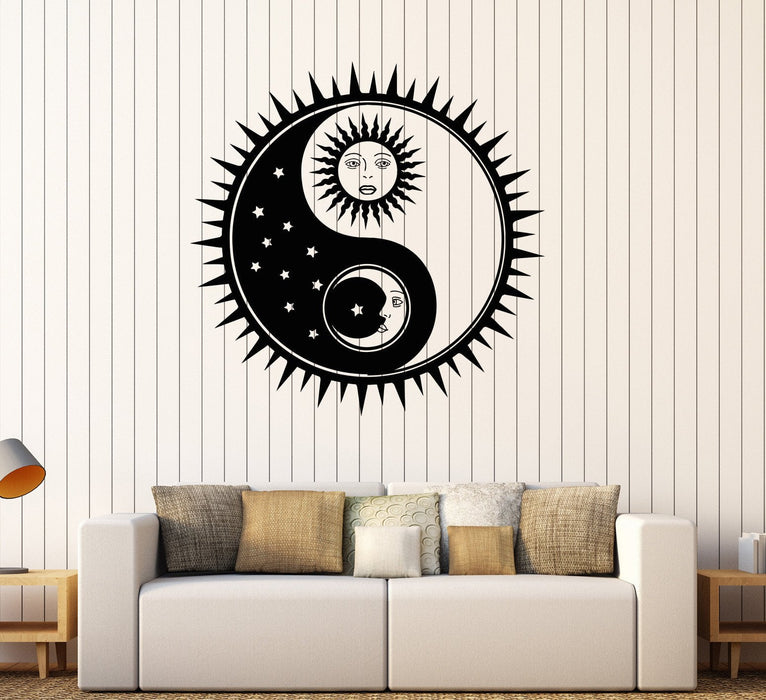 Vinyl Wall Decal Sun Moon Stars Bedroom Home Interior Stickers Unique Gift (650ig)