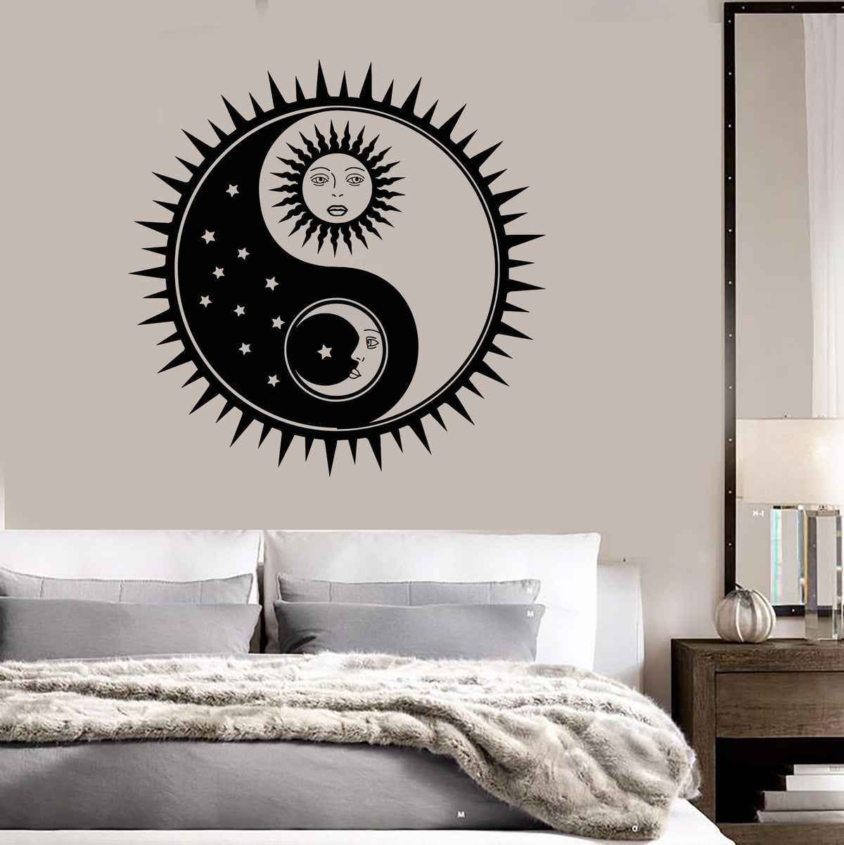 Vinyl Wall Decal Sun Moon Stars Bedroom Home Interior Stickers Unique ...