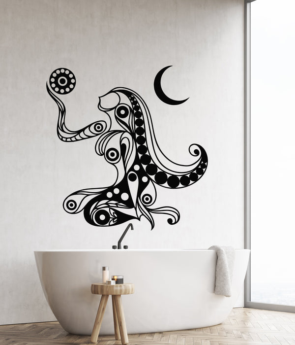 Vinyl Wall Decal Art Abstract Woman Ornament Sun Moon Home Interior Stickers (2796ig)