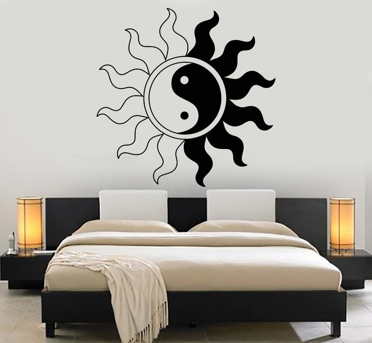 Vinyl Wall Stickers Sun Yin Yang Zen Asian Art Oriental Decal Mural Unique Gift (175ig)