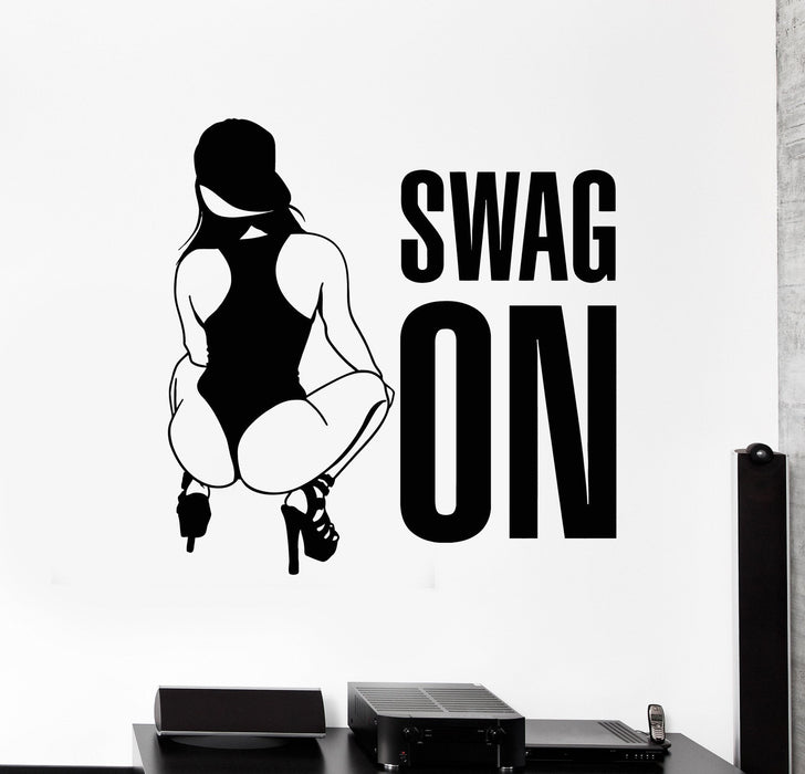 Vinyl Wall Decal Swag On Hot Sexy Woman Stickers Mural Unique Gift (ig4636)