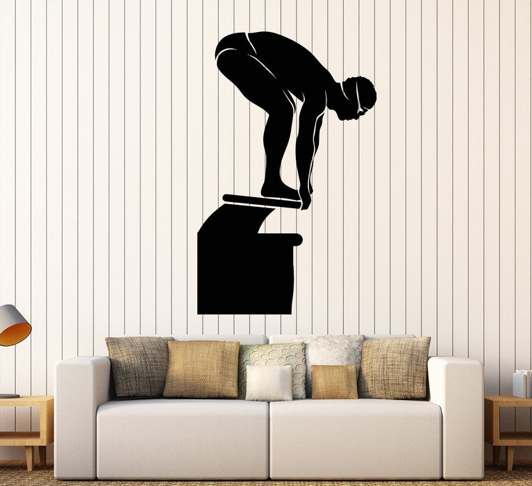 Vinyl Wall Decal Swimmer Water Sport Swimming Pool Stickers Unique Gift (946ig)