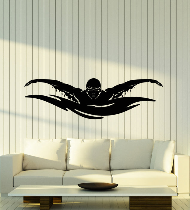 Vinyl Wall Decal Water Sports Olympic Games Pool Swimming Stickers (3403ig)