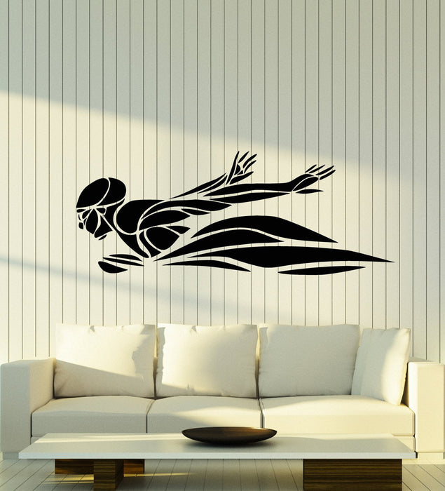 Vinyl Wall Decal Swimmer Swimming Pool Water Sports Stickers (2701ig)