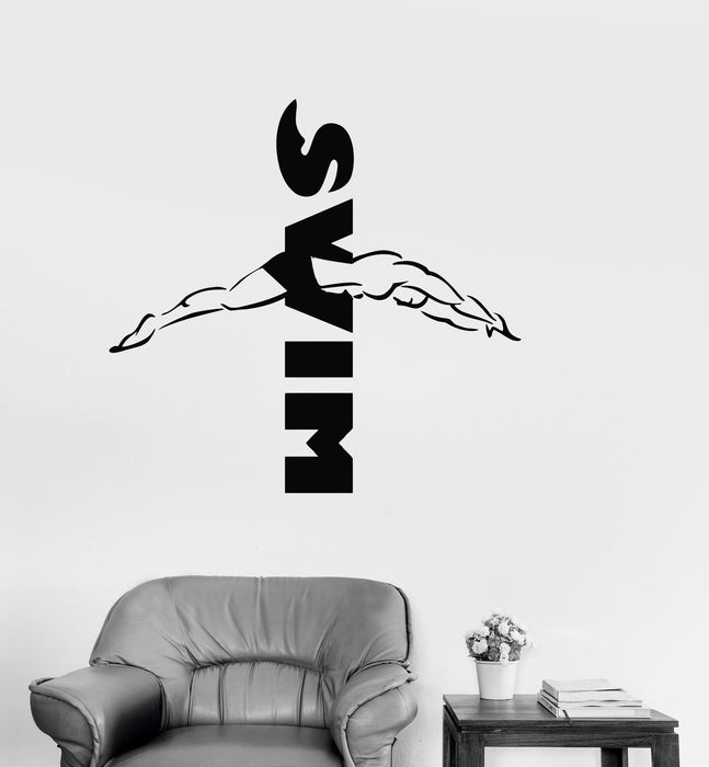 Wall Sticker Vinyl Decal Water Sports Swim Swimmer Swimming Pool Unique Gift (ig1860)