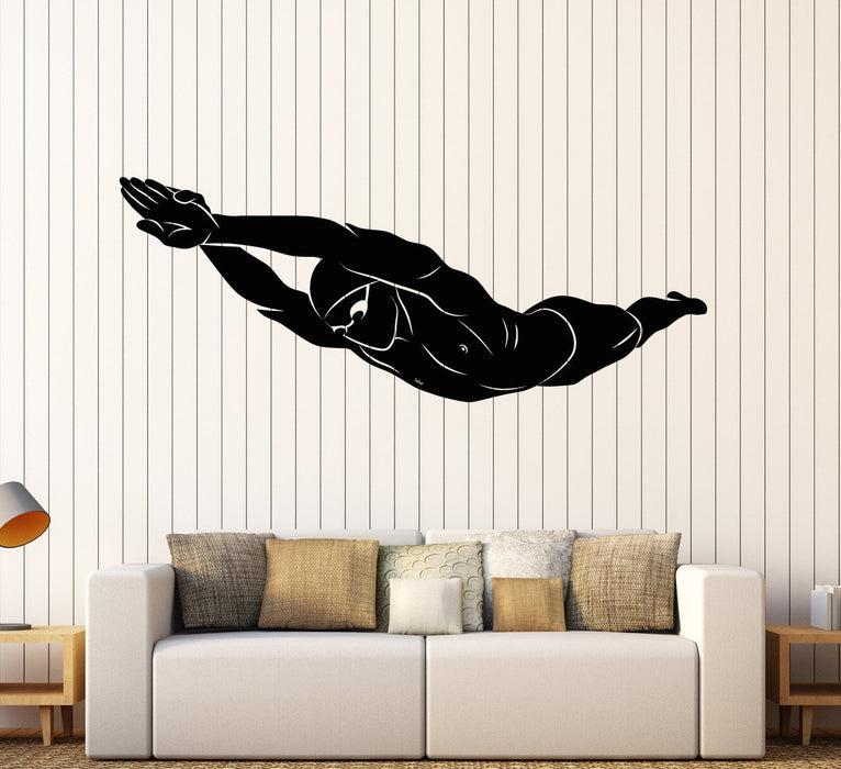 Vinyl Wall Decal Swimmer Swimming Pool Water Sports Stickers (2172ig)