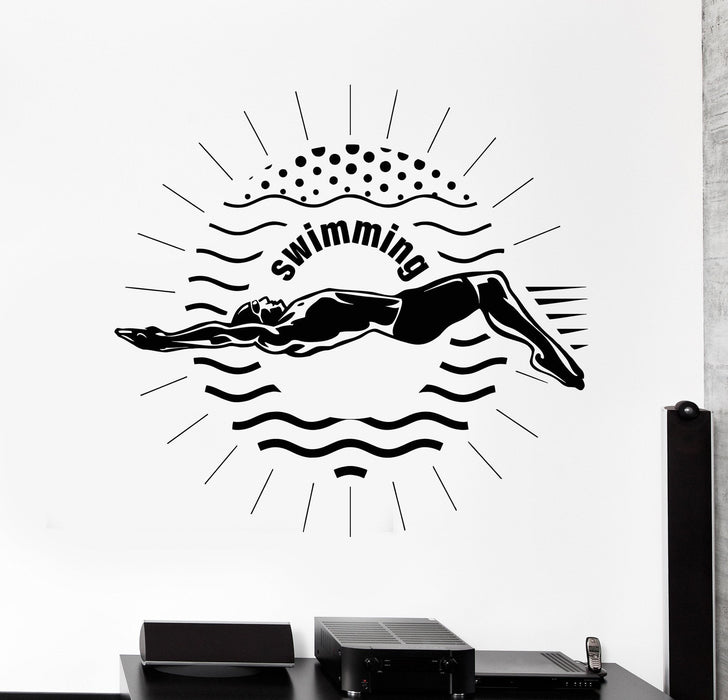 Vinyl Wall Decal Swimming Swimmer Sport Stickers Mural Unique Gift (ig4227)