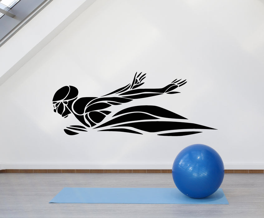 Vinyl Wall Decal Swimmer Swimming Pool Water Sports Stickers (2701ig)