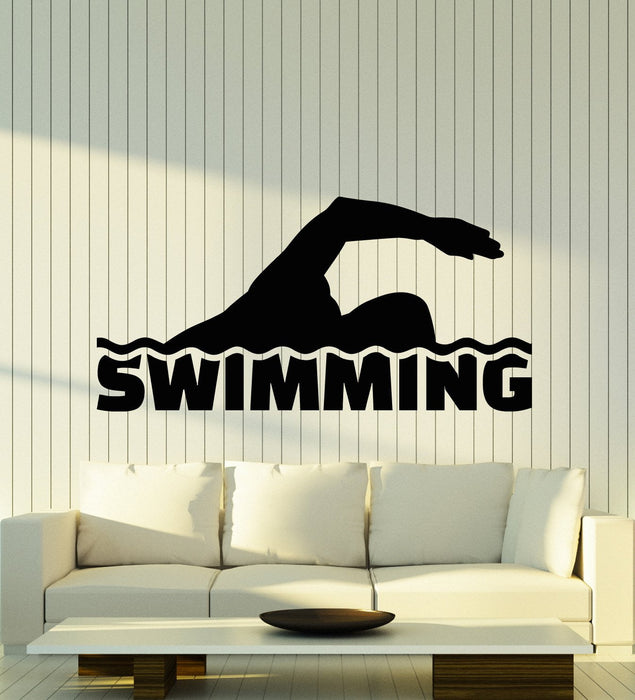 Vinyl Wall Decal Swimmer Swimming Pool Water Sports Stickers (2767ig)