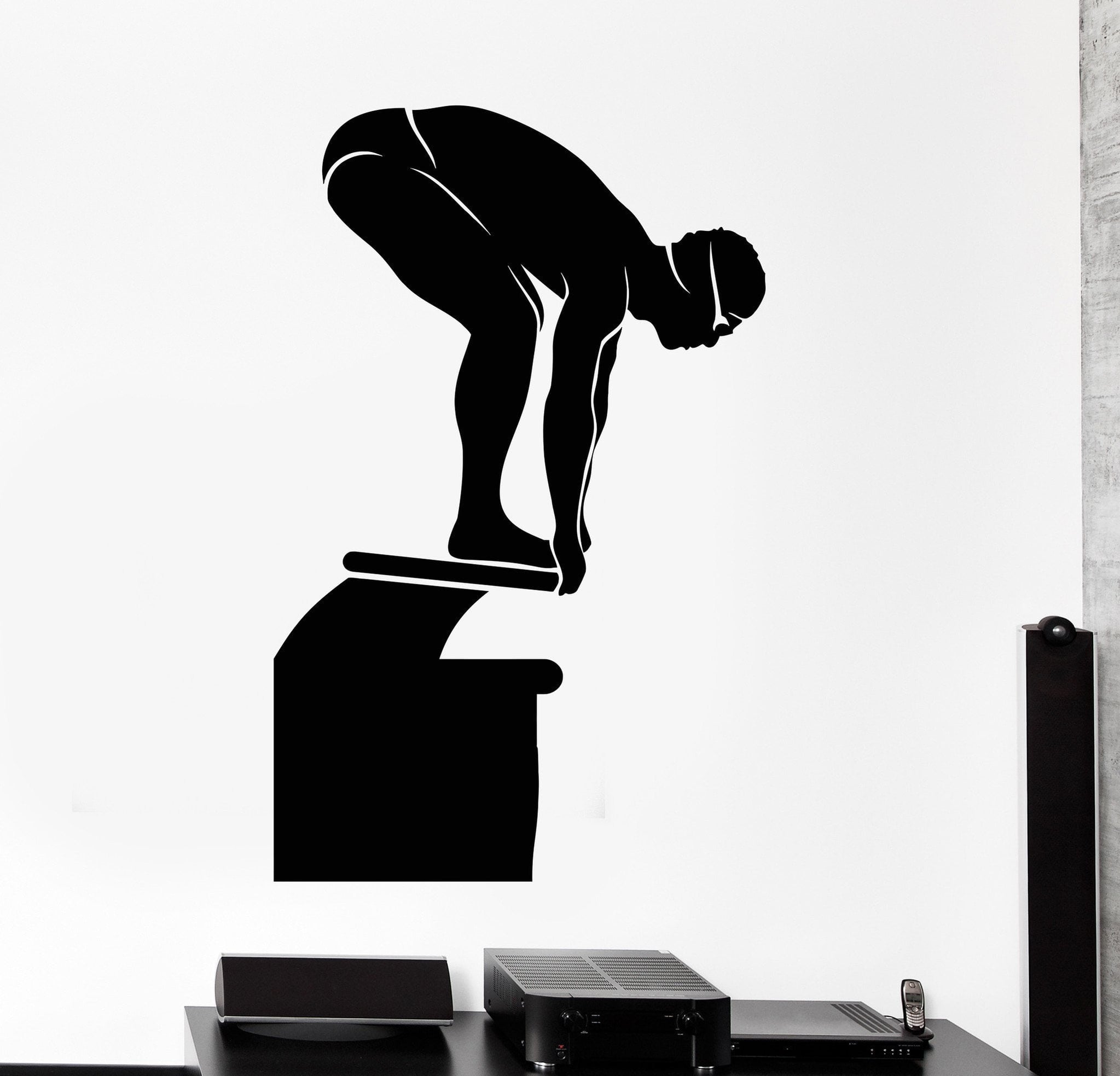 Vinyl Wall Decal Swimmer Water Sport Swimming Pool Stickers Unique Gif ...