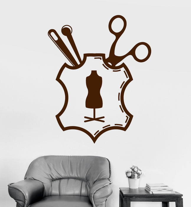 Autocollant mural en vinyle pour couture, tailleur, atelier, créateur de mode, vêtements, cadeau unique (ig3925)