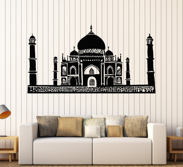 Vinyl Wall Decal Taj Mahal Tomb Attraction Mosque India Stickers Unique Gift (777ig)