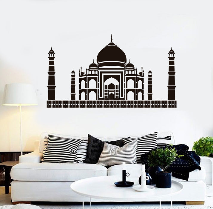 Vinyl Wall Decal Taj Mahal Architecture Mosque India Stickers Unique Gift (ig4061)