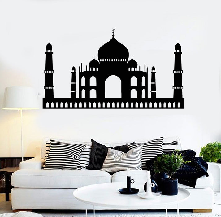 Vinyl Wall Decal Taj Mahal India Mosque Islamic Decor Stickers Unique Gift (ig4331)