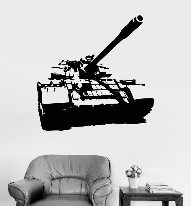 Autocollant mural en vinyle Tank Cadeau pour garçon Art militaire Autocollants de guerre Cadeau unique (ig4053)
