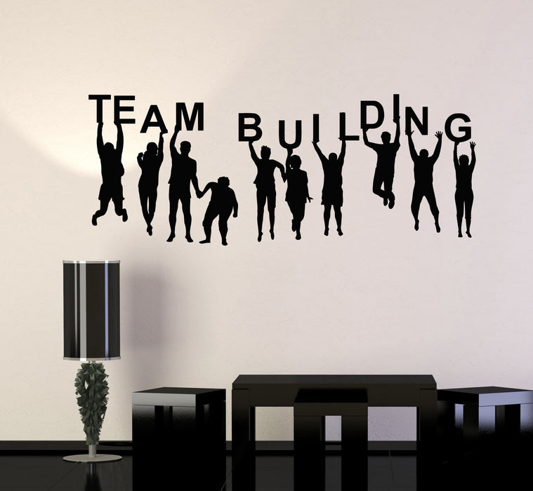 Vinyl Wall Decal Team Building People Work Office Decor Business Stickers Unique Gift (ig4645)