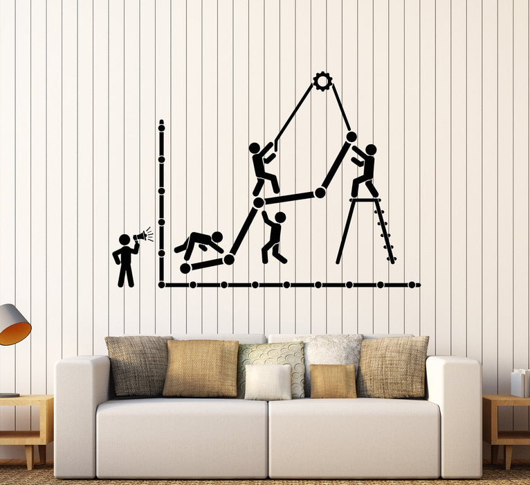 Vinyl Wall Decal Graphic Office Worker Style Business Leader Teamwork Stickers Unique Gift (1970ig)