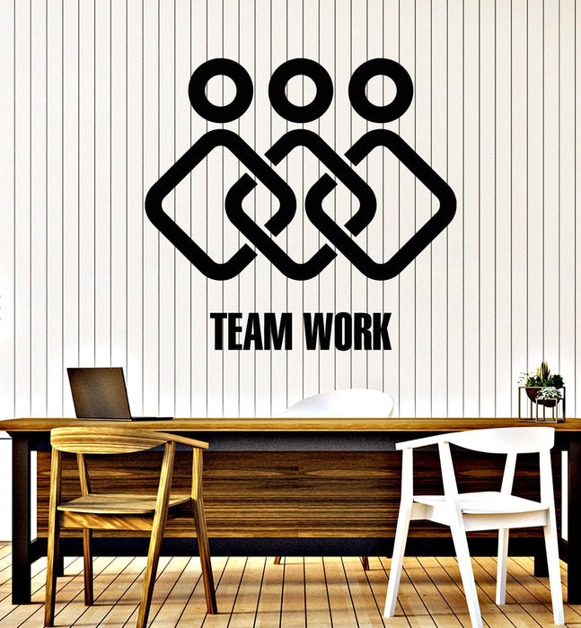 Vinyl Wall Decal Teamwork Home Office Decor Logotype Stickers (2968ig)