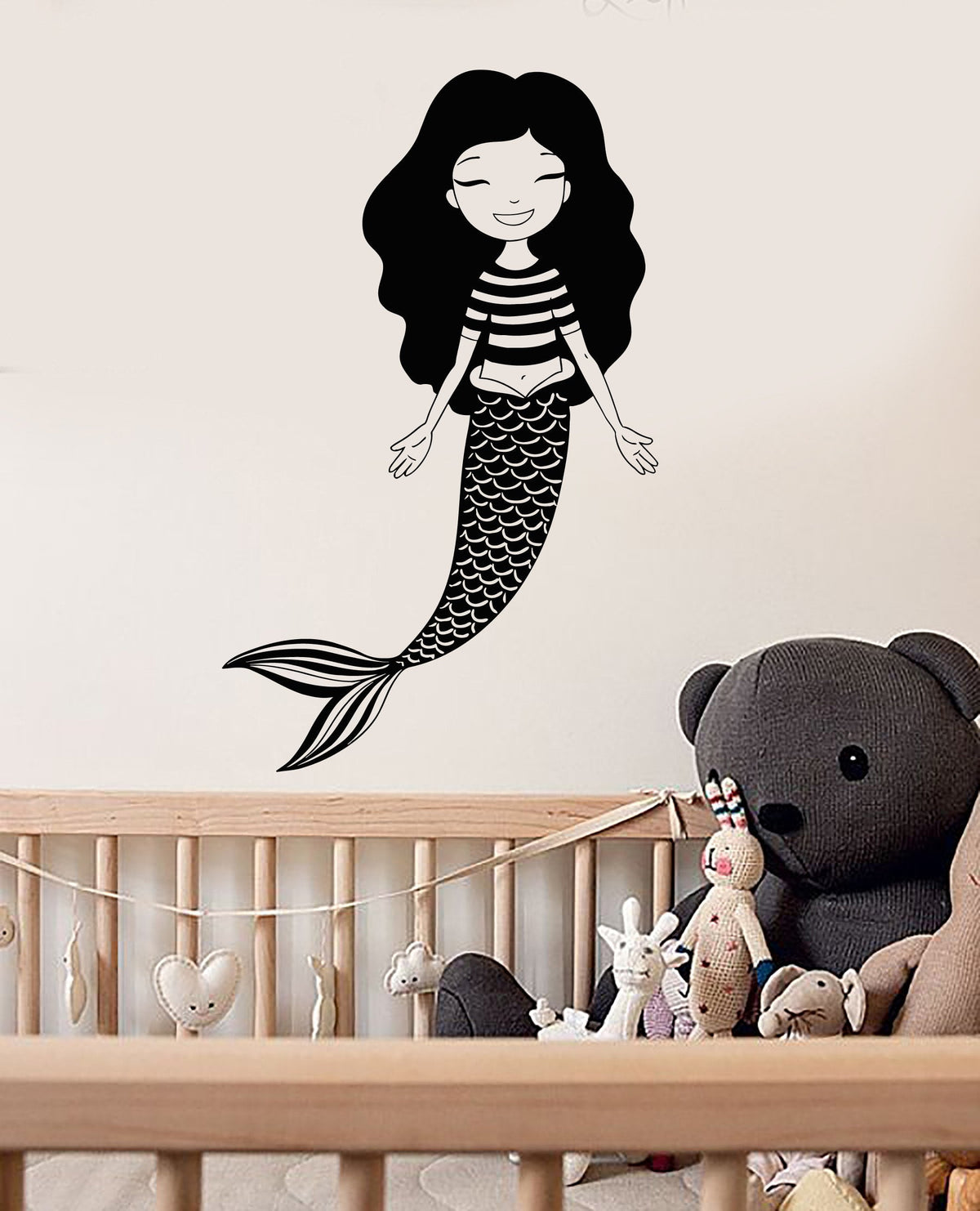 Vinyl Wall Decal Teen Mermaid Kids Girl Room Marine Style Stickers Mur ...