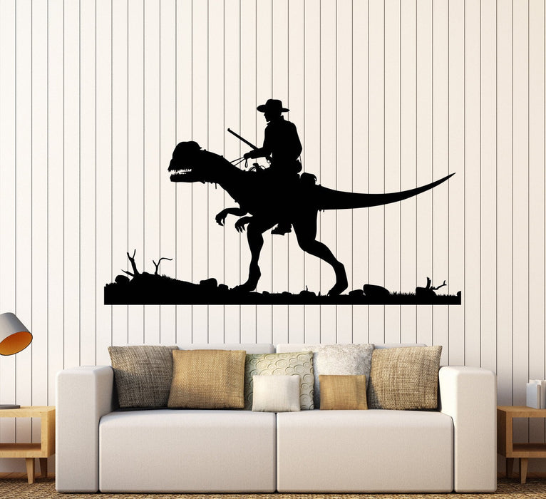 Autocollant mural en vinyle Dinosaur Adventure Fantasy pour chambre d'enfant, cadeau unique (782ig)