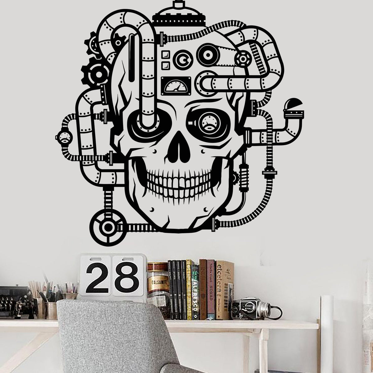 Wall Sticker Vinyl Decal Steampunk Mechanical Heart Motor Engine