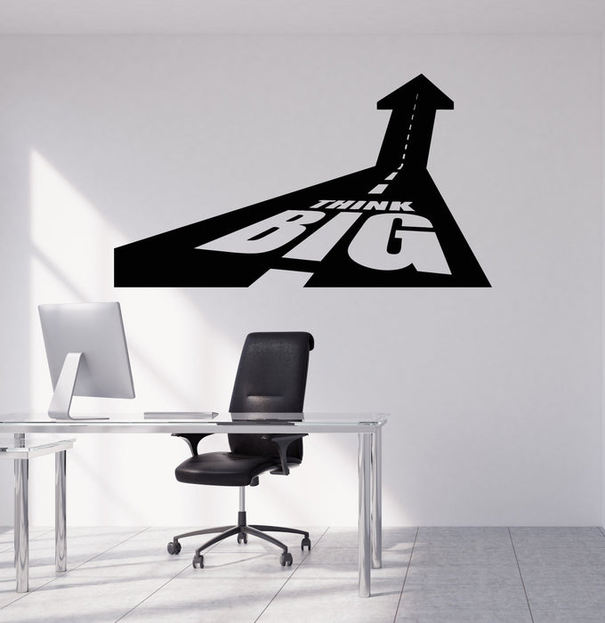 Vinyl Wall Decal Think Big Office Decoration Motivation Inspire Stickers Unique Gift (ig4927)