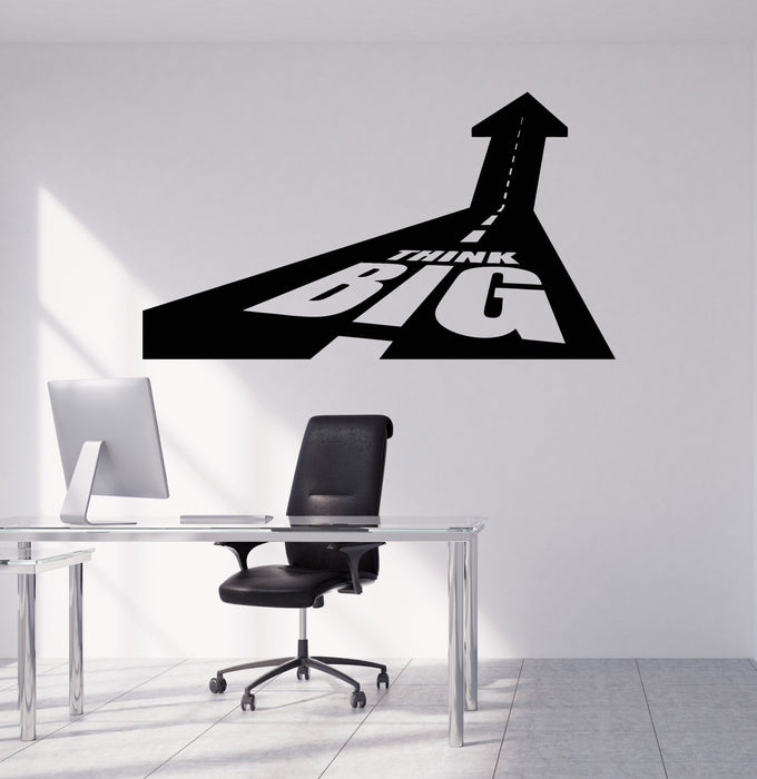 Autocollant mural en vinyle Think Big Office Decoration Motivation Inspire Stickers Cadeau unique (ig4927)