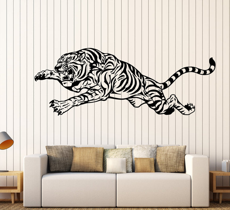 Vinyl Wall Decal Tiger Predator Animal Big Cat Fangs Claws Stickers Unique Gift (1891ig)