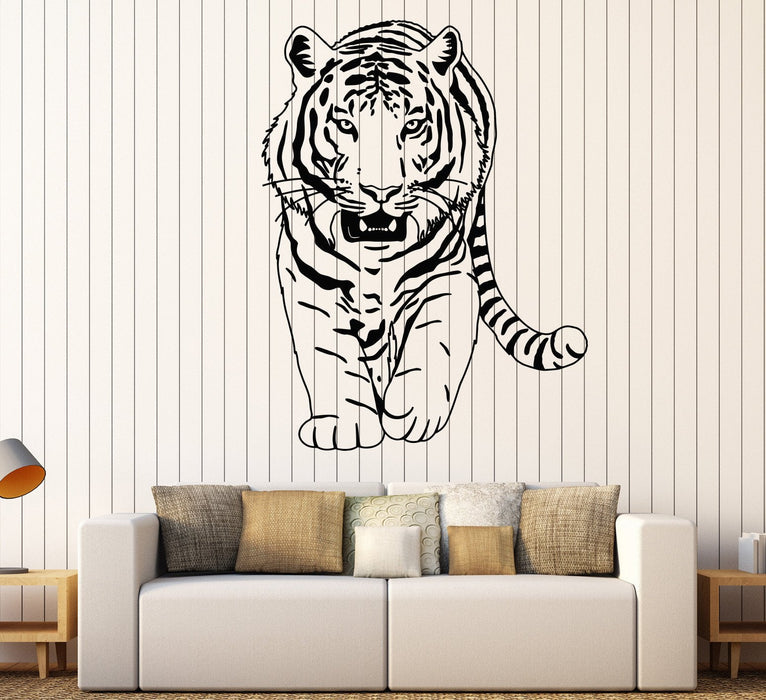 Vinyl Wall Decal Tiger Predator African Animals Zoo Stickers Unique Gift (885ig)
