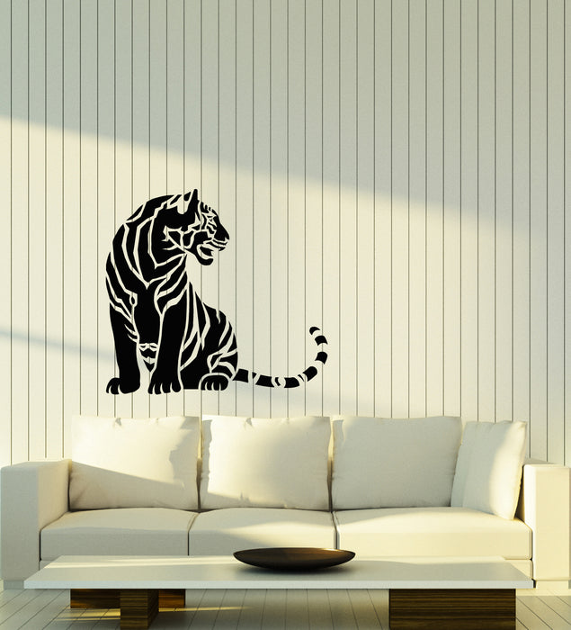 Vinyl Wall Decal Abstract African Tiger Big Cat Predator Stickers (3579ig)