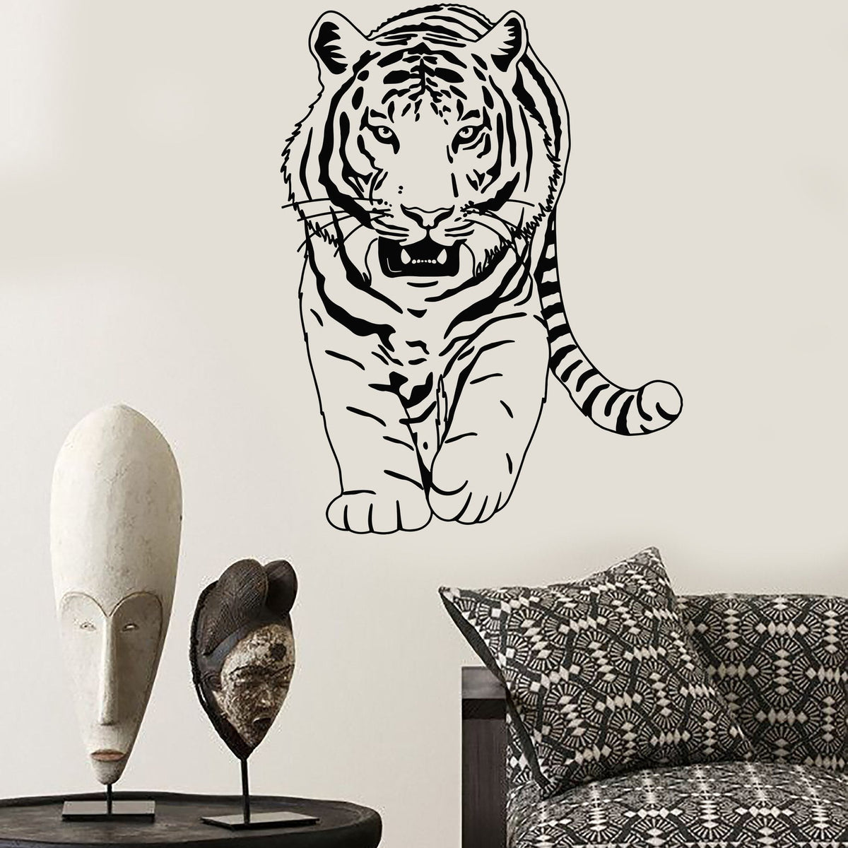 Vinyl Wall Decal Tiger Predator African Animals Zoo Stickers Unique Gi ...