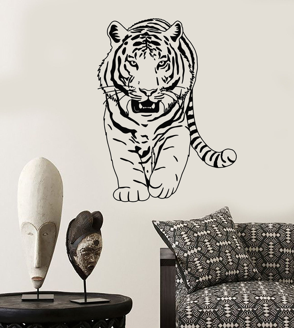 Vinyl Wall Decal Tiger Predator African Animals Zoo Stickers Unique Gi ...