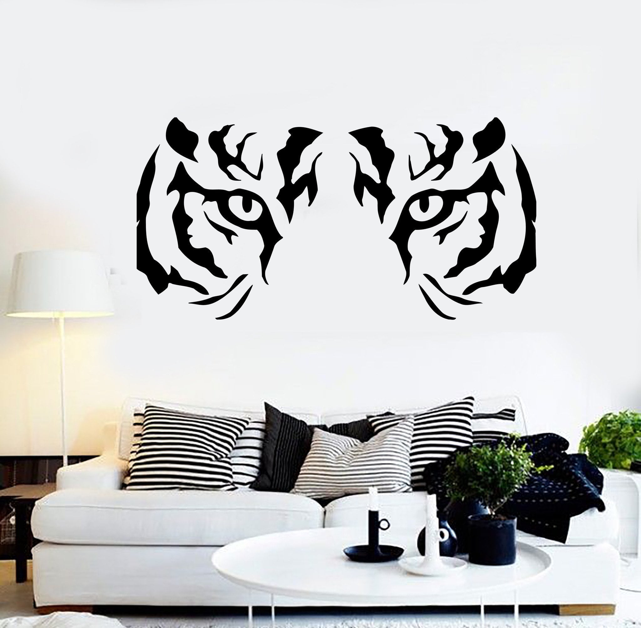 Wall Stickers Vinyl Decal Animal Tiger Raptor Tribal Wall Decor Mural ...