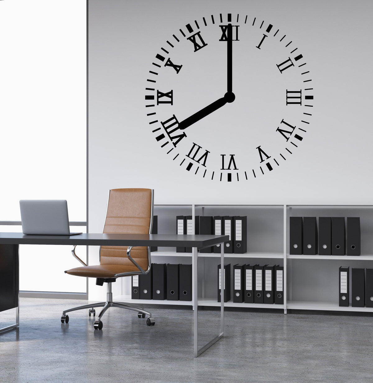 Vinyl Wall Decal Clock Time Room Office Decor Dial Stickers Unique Gif ...