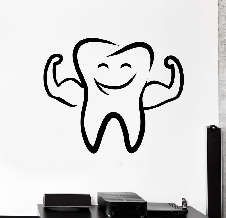 Vinyl Wall Decal Funny Tooth Smile Dentist Stomatology Dental Clinic Stickers Unique Gift (2060ig)
