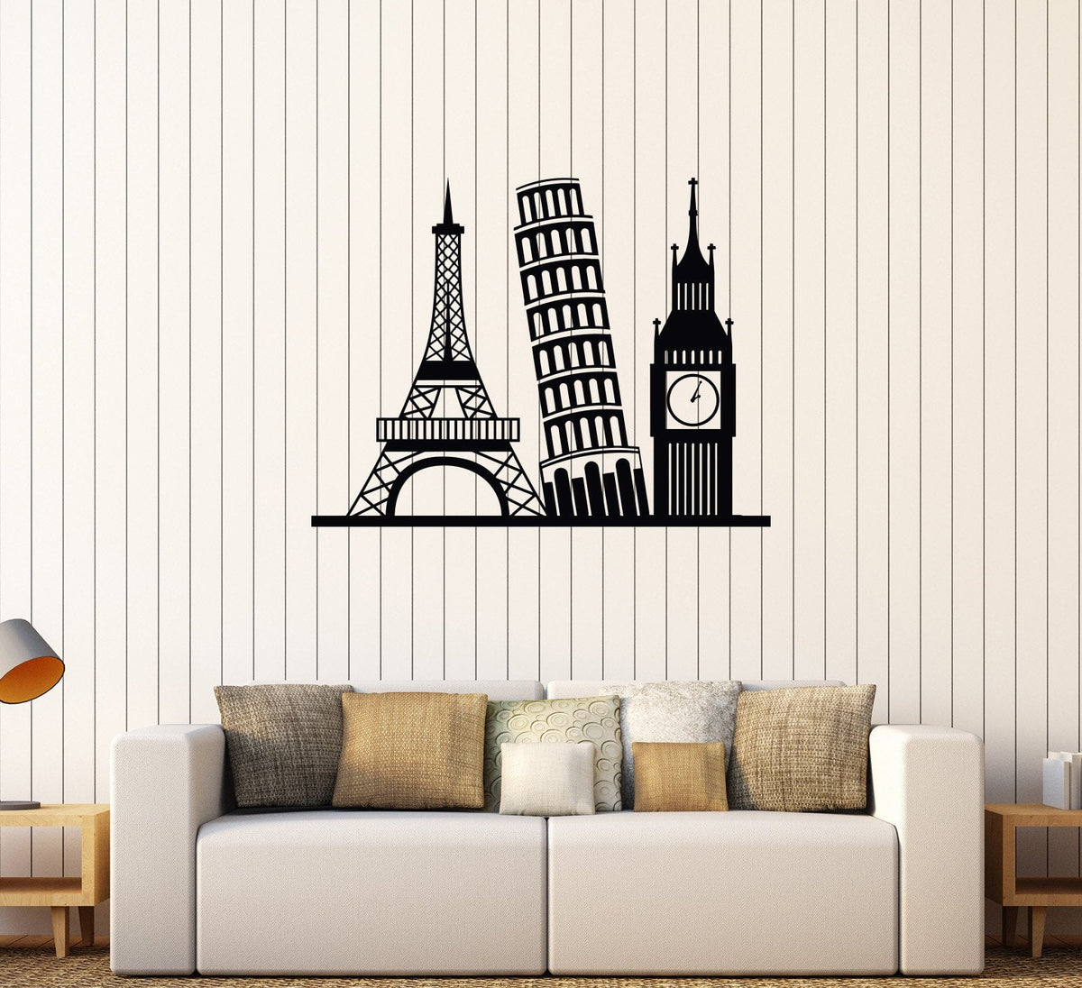 Vinyl Wall Decal Eurotrip Europe Travel Attractions Stickers Unique Gi ...