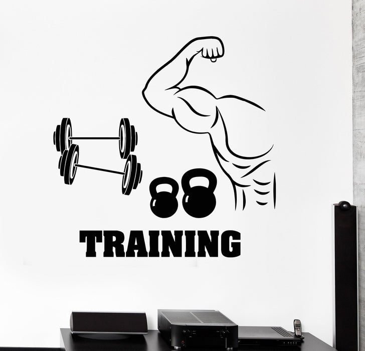 Vinyl Wall Decal Training Bodybuilding Gym Sports Stickers Mural Unique Gift (532ig)