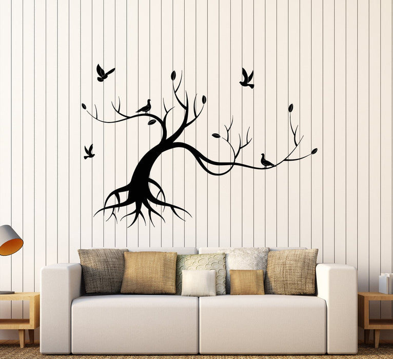 Vinyl Wall Decal Magic Tree Bird Nature Style Children's Room Stickers Unique Gift (1661ig)