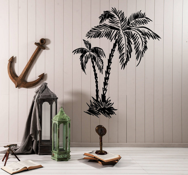 Vinyl Wall Decal Tropical Palm Trees Beach Relax Decor Stickers Mural Unique Gift (106ig)