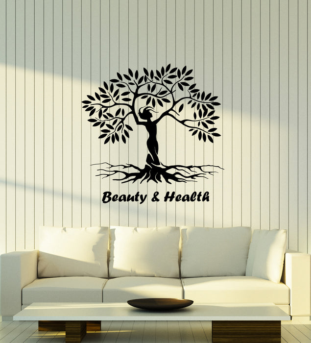 Vinyl Wall Decal Beauty & Health Nature Girl Tree Ecology Stickers (3808ig)