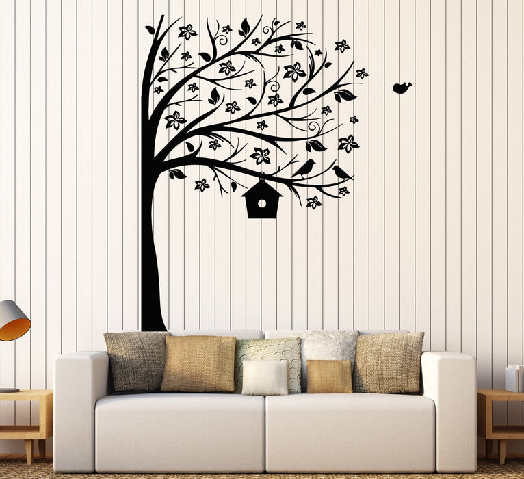 Vinyl Wall Decal Nursery Nature Tree Birds Children's Playroom Branches Stickers Unique Gift (918ig)