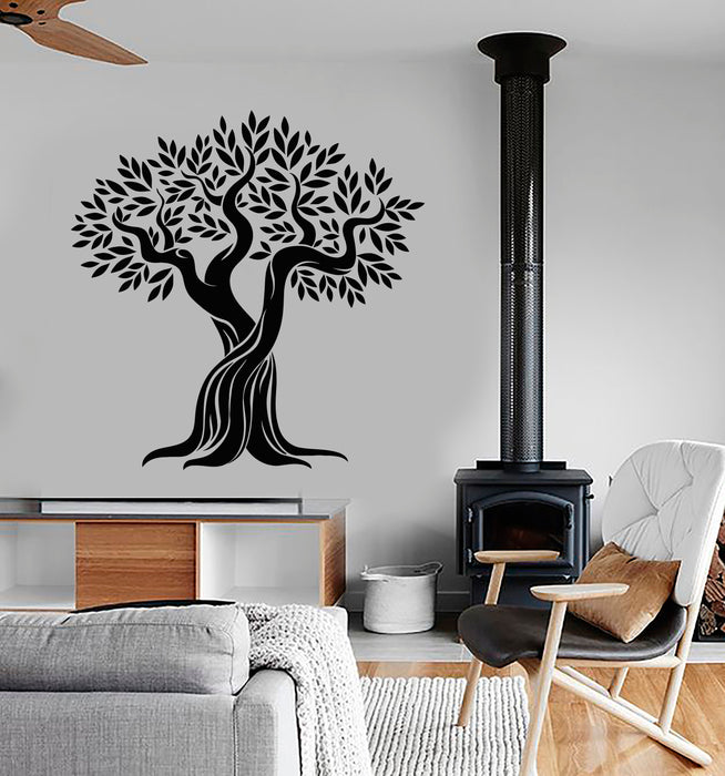 Vinyl Wall Decal Olive Tree Nature Leaves Branches Stickers (3482ig)
