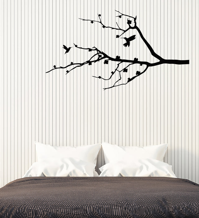 Vinyl Wall Decal Beautiful Tree Branches Sakura Birds Stickers (3733ig)
