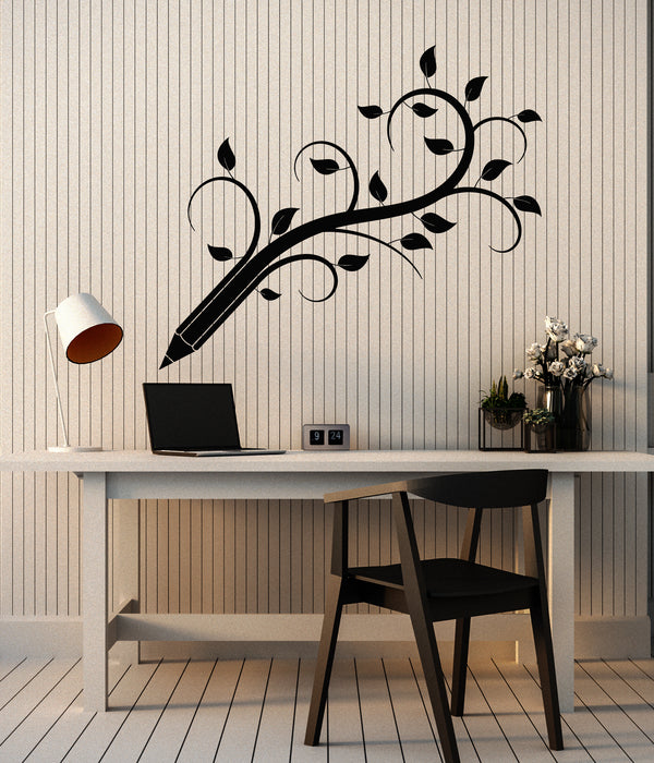Vinyl Wall Decal Pencil Tree Branch Children's Playroom Decoration Stickers (3217ig)