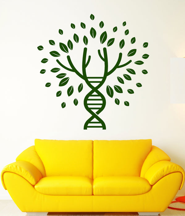 Vinyl Wall Decal Tree Of Life DNA Spiral Genus Bloodline Stickers Unique Gift (1740ig)