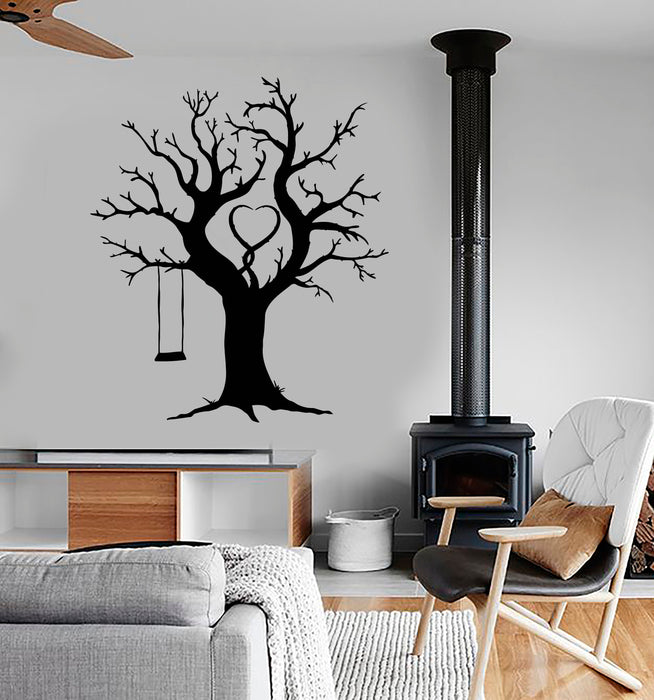 Vinyl Wall Decal Family Tree Nature Swing For Kids Stickers (3483ig)