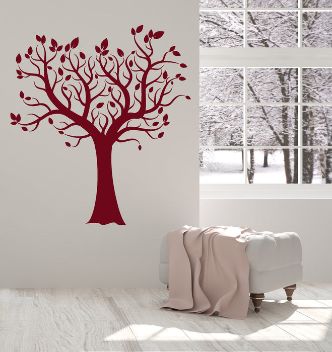 Autocollant mural en vinyle Arbre Feuilles Branches Décoration intérieure de la maison Autocollants d'art Cadeau unique (ig4867)