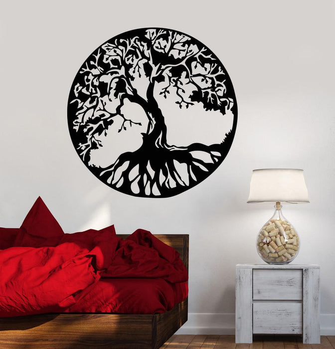 Vinyl Wall Decal Celtic Tree Of Life Family Nature Style Stickers Unique Gift (1560ig)