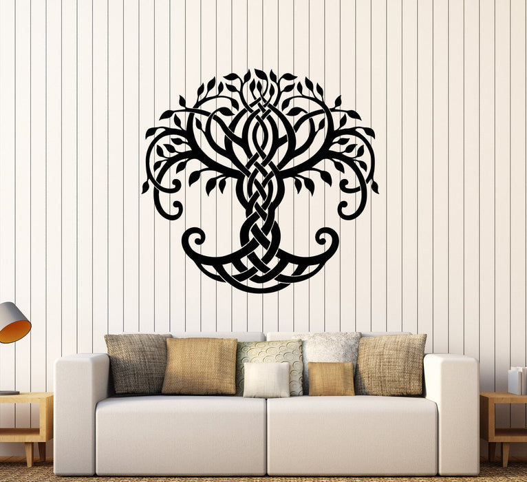 Vinyl Wall Decal Abstract Ornament Celtic Tree of Life Stickers (2365ig)