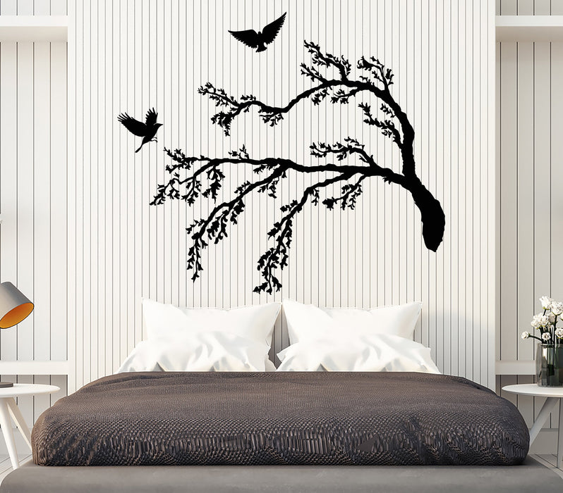 Vinyl Wall Decal Romantic Tree Branch Bird Nature Animals Stickers Unique Gift (1618ig)